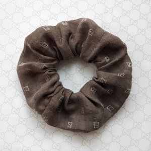 Fendi Brown Hair Rubber Band Elastic Scrunchie